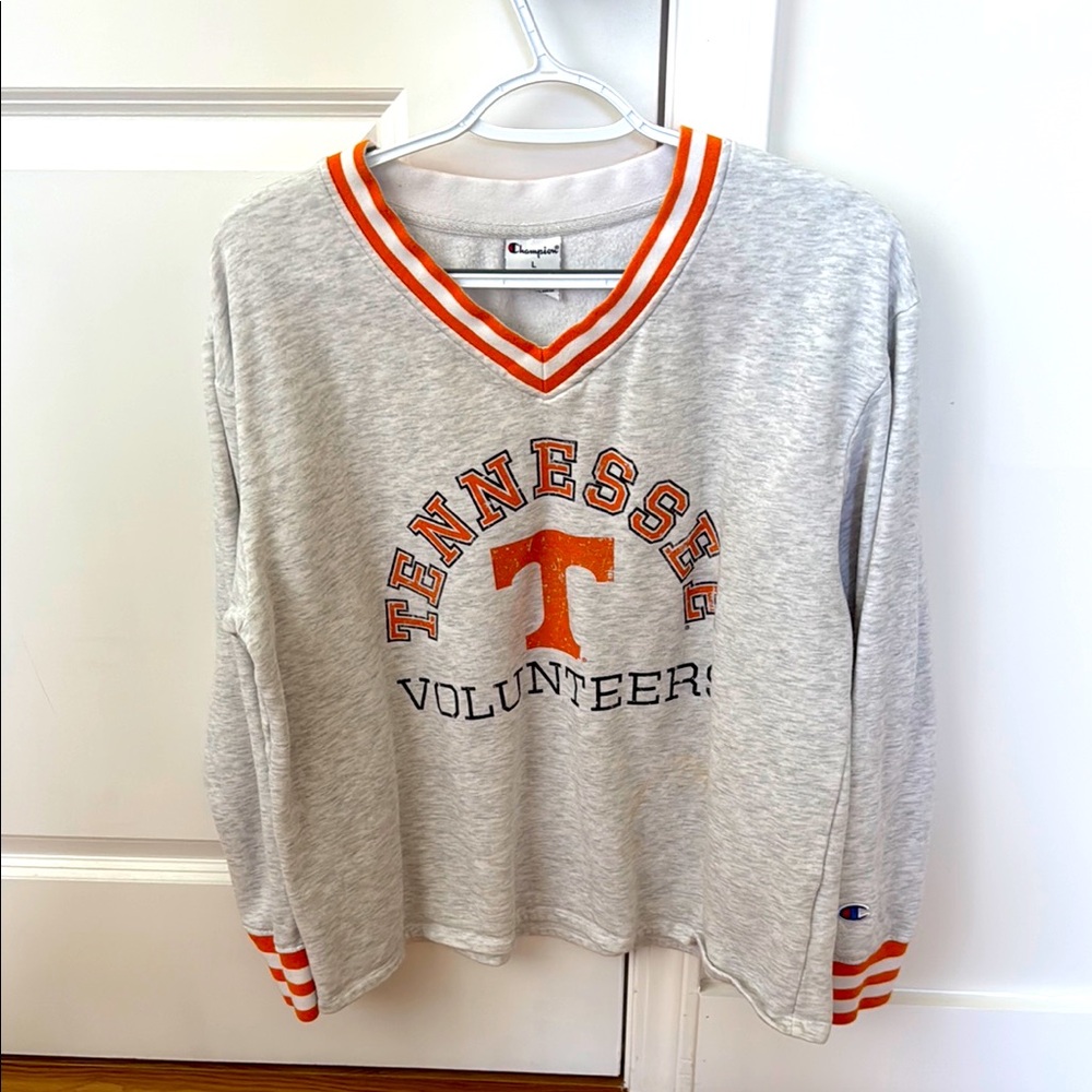 Champion Gray and Orange Tennessee Volunteers Pullover